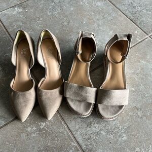 Franco Sarto shoe lot (2 pairs) size 8.5 Taupe